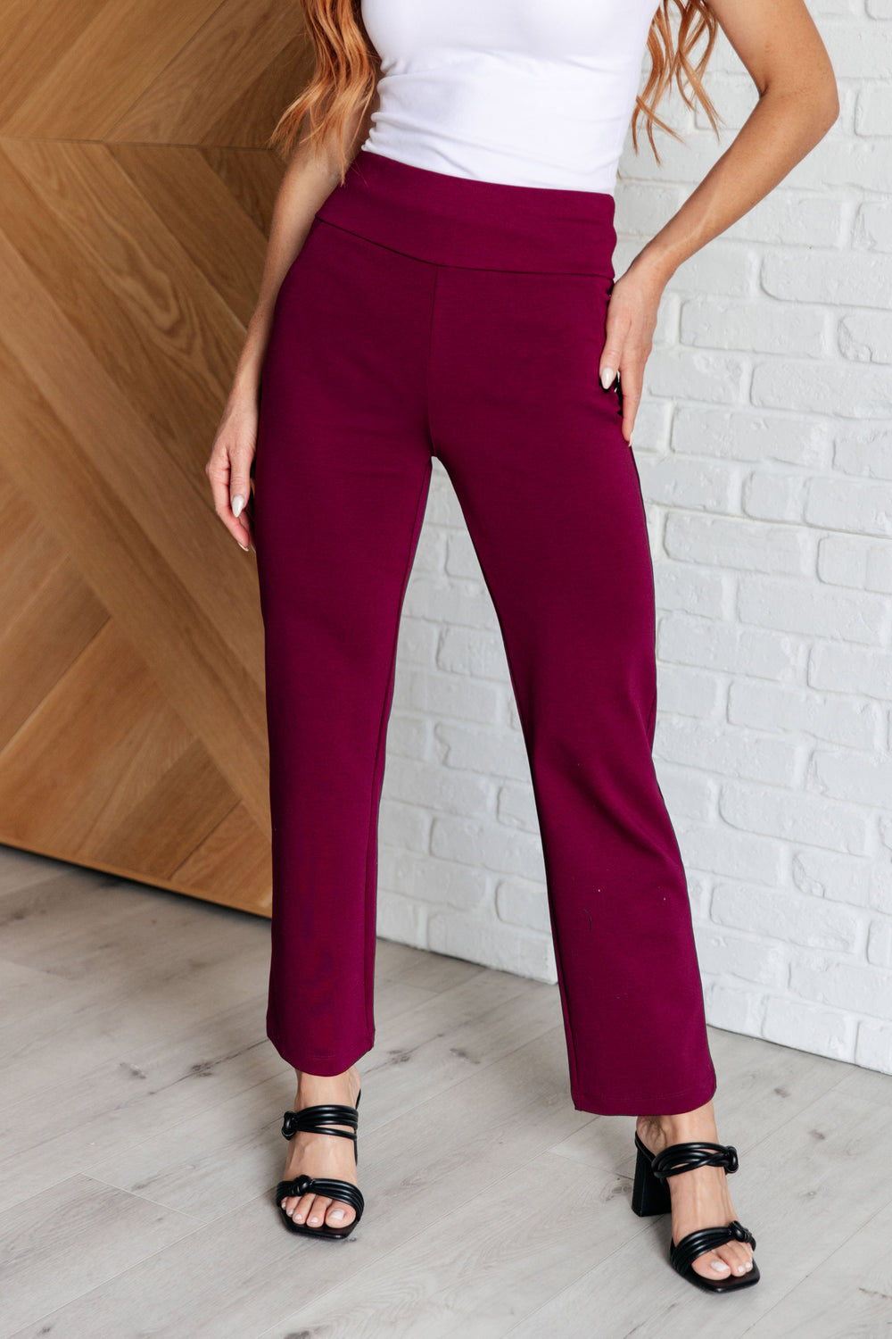 Magic Straight Pants in Wine-Pants-Inspired by Justeen-Women's Clothing Boutique