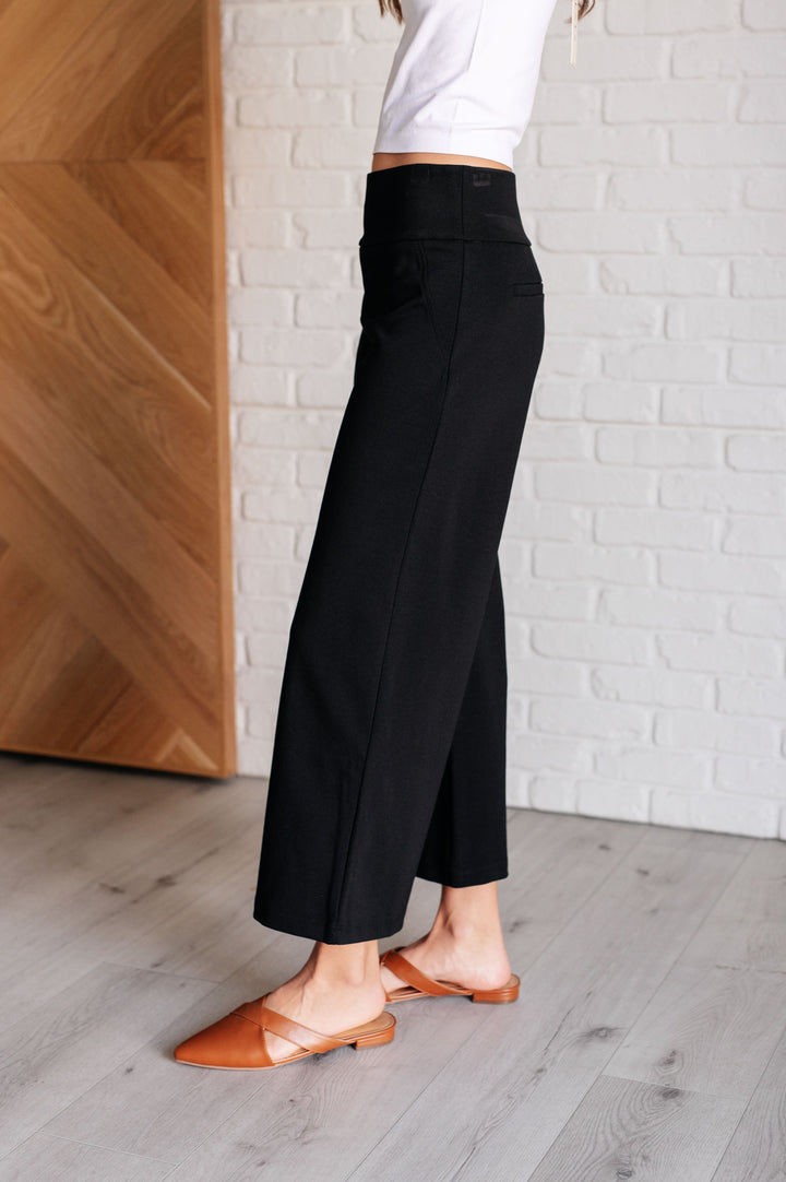 Magic Wide Leg Crop Pants in Black-Pants-Inspired by Justeen-Women's Clothing Boutique