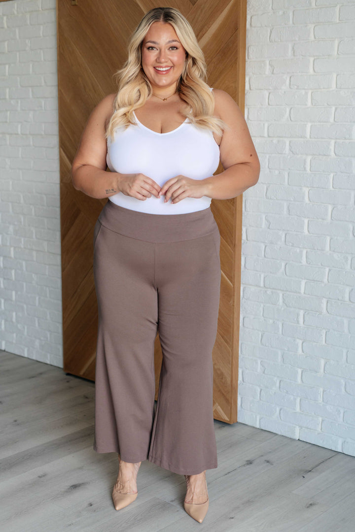 Magic Wide Leg Crop Pants in Dark Mocha-Pants-Inspired by Justeen-Women's Clothing Boutique