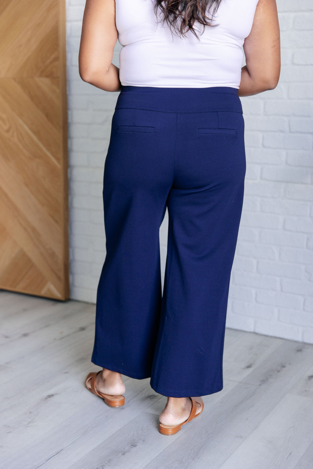 Magic Wide Leg Crop Pants in Navy-Pants-Inspired by Justeen-Women's Clothing Boutique