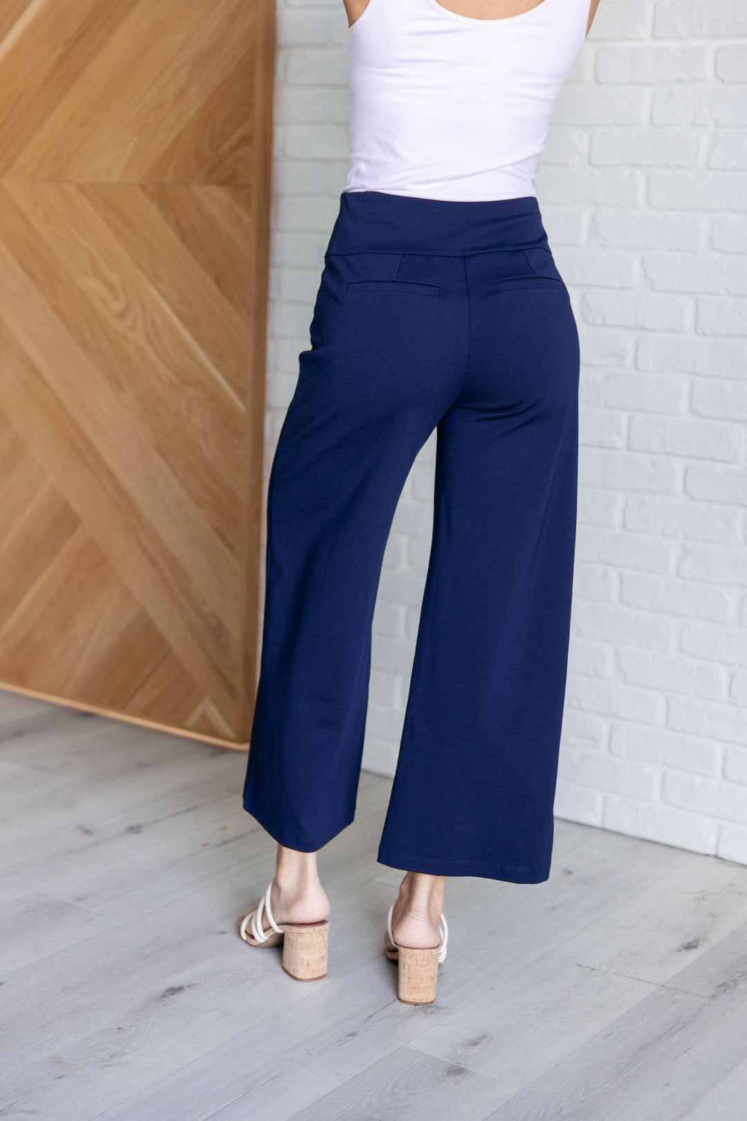 Magic Wide Leg Crop Pants in Navy-Pants-Inspired by Justeen-Women's Clothing Boutique