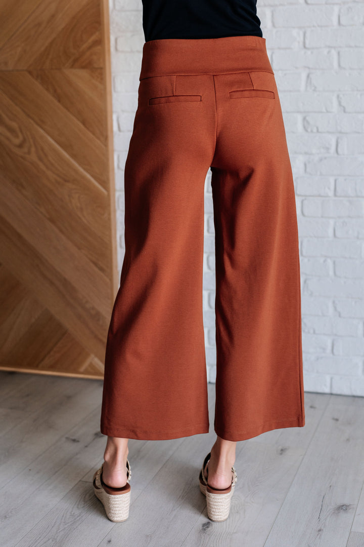 Magic Wide Leg Crop Pants in Rust-Pants-Inspired by Justeen-Women's Clothing Boutique