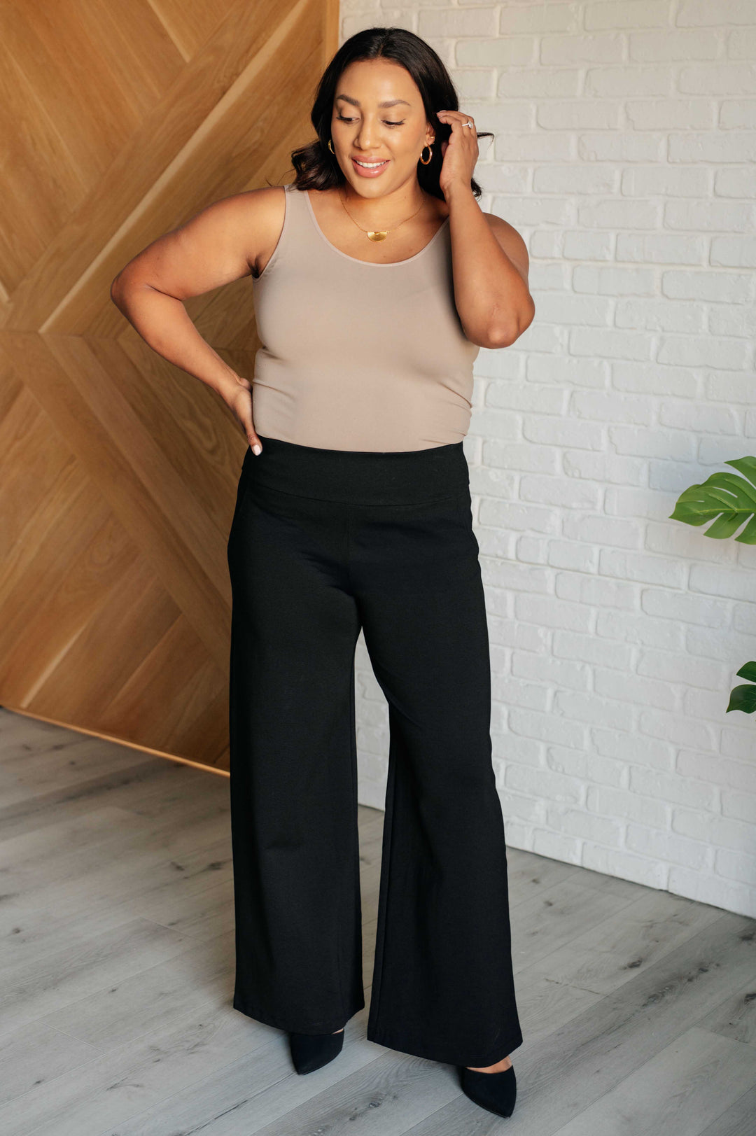 Magic Wide Leg Pants in Black-Pants-Inspired by Justeen-Women's Clothing Boutique