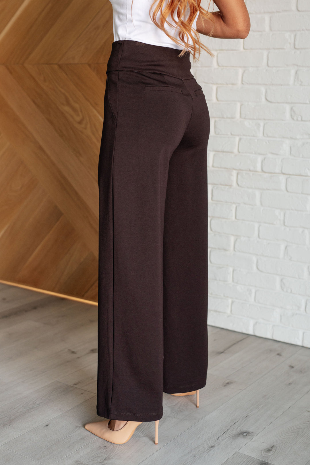 Magic Wide Leg Pants in Chocolate-Pants-Inspired by Justeen-Women's Clothing Boutique