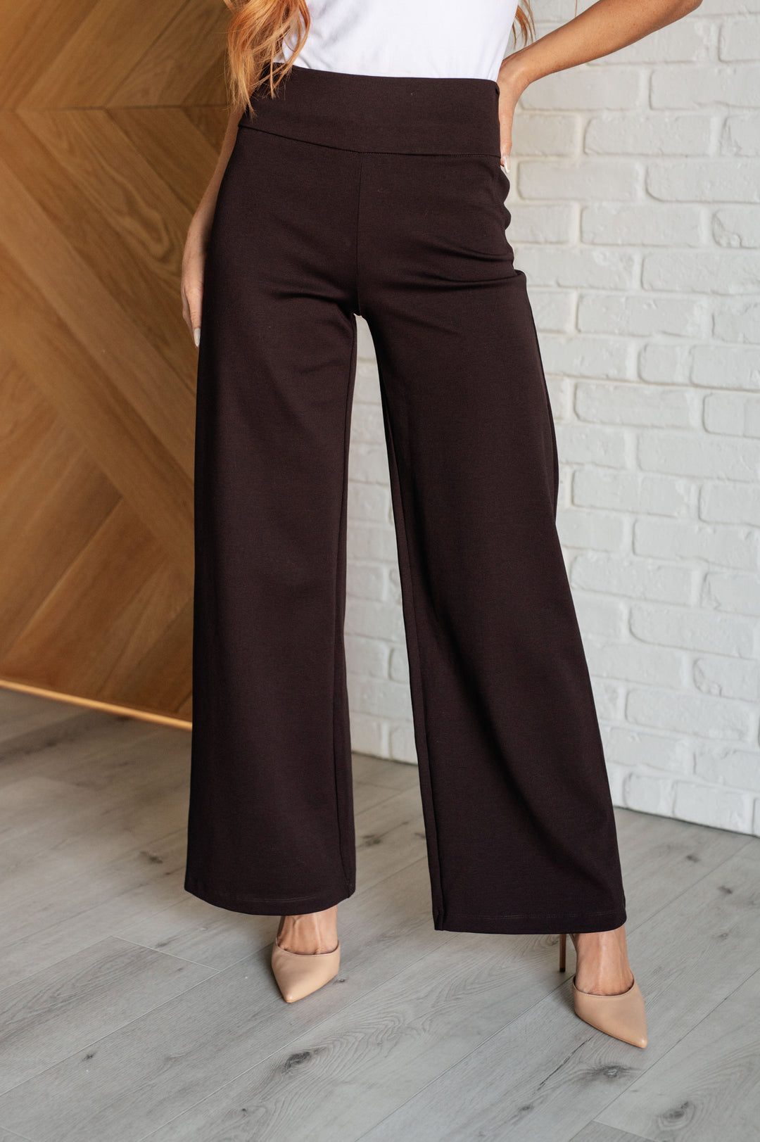 Magic Wide Leg Pants in Chocolate-Pants-Inspired by Justeen-Women's Clothing Boutique