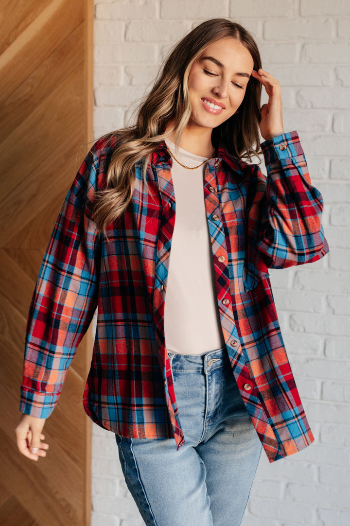 Make it Make Sense Plaid Button Up-110 Long Sleeve Tops-Inspired by Justeen-Women's Clothing Boutique