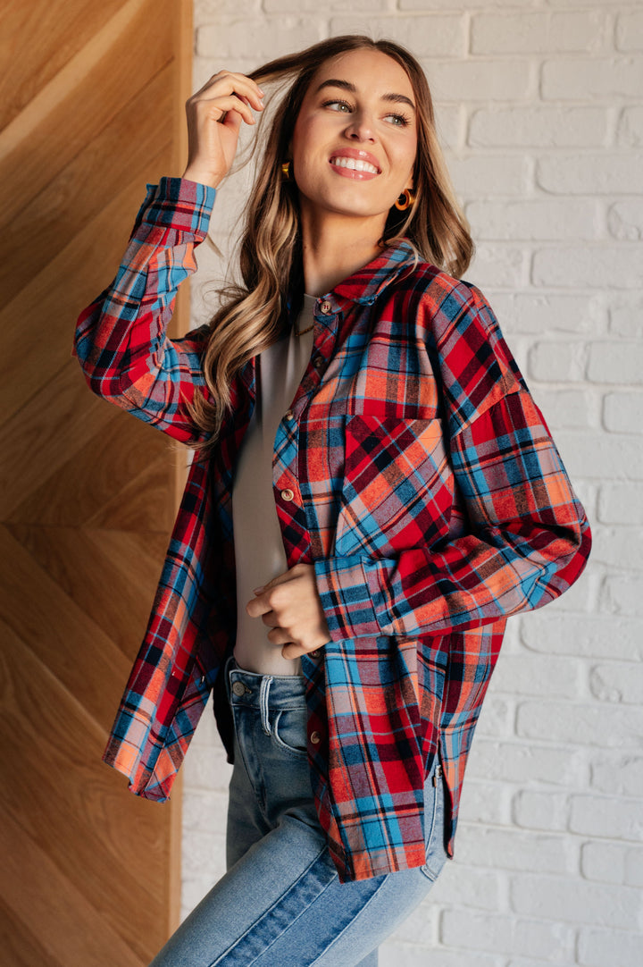 Make it Make Sense Plaid Button Up-110 Long Sleeve Tops-Inspired by Justeen-Women's Clothing Boutique