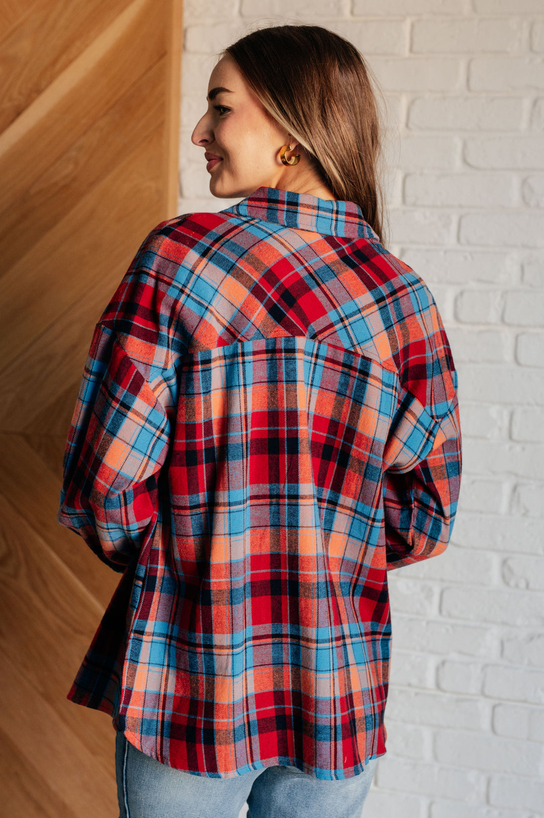 Make it Make Sense Plaid Button Up-110 Long Sleeve Tops-Inspired by Justeen-Women's Clothing Boutique