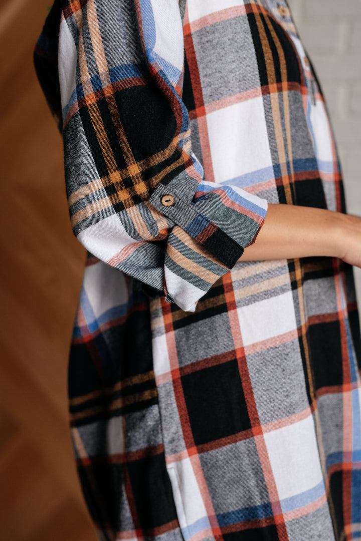 Make it Right Plaid Shirt Dress-Dresses-Inspired by Justeen-Women's Clothing Boutique