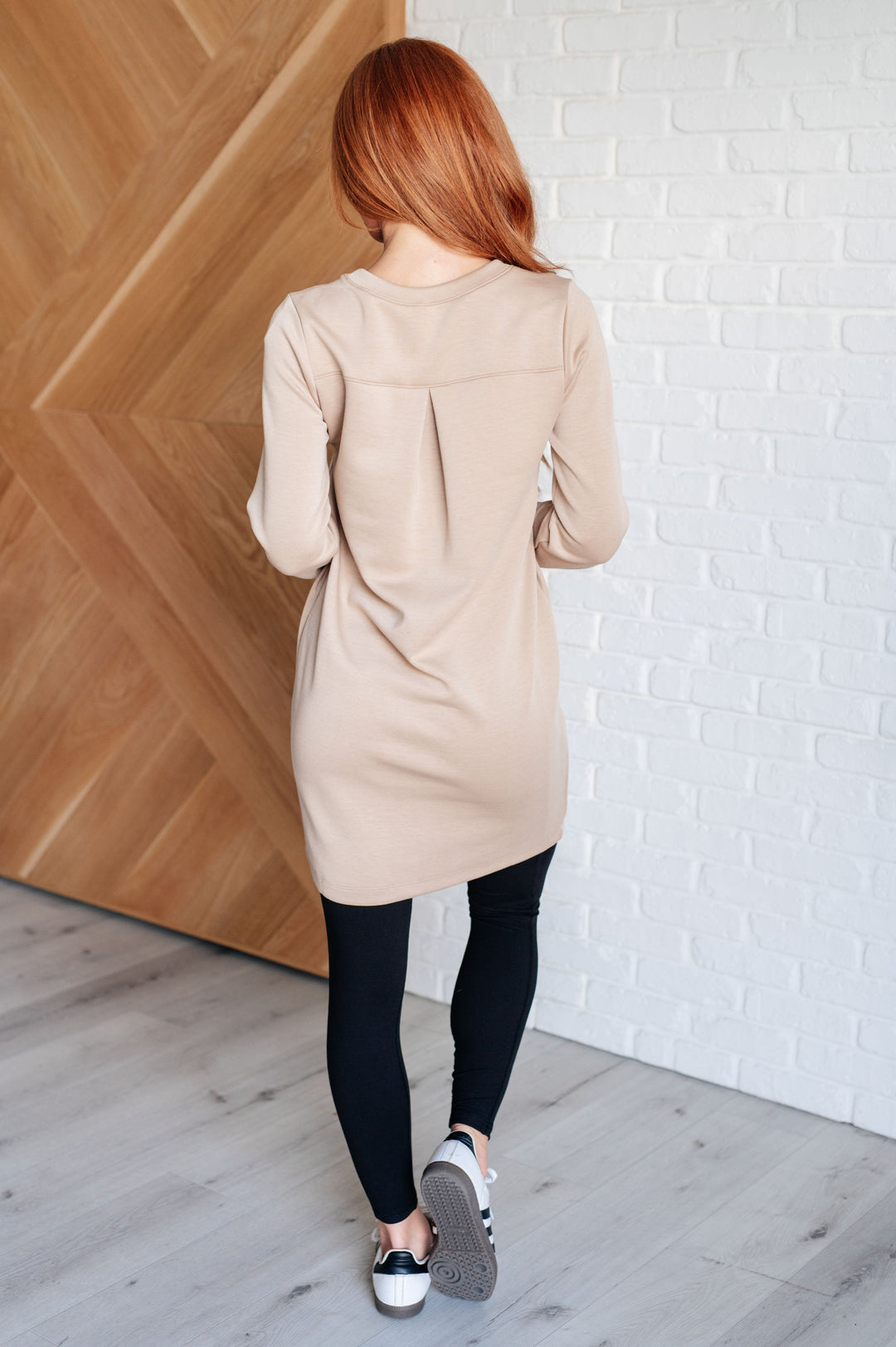 Milan Travel Shift Dress in Khaki-Dresses-Inspired by Justeen-Women's Clothing Boutique