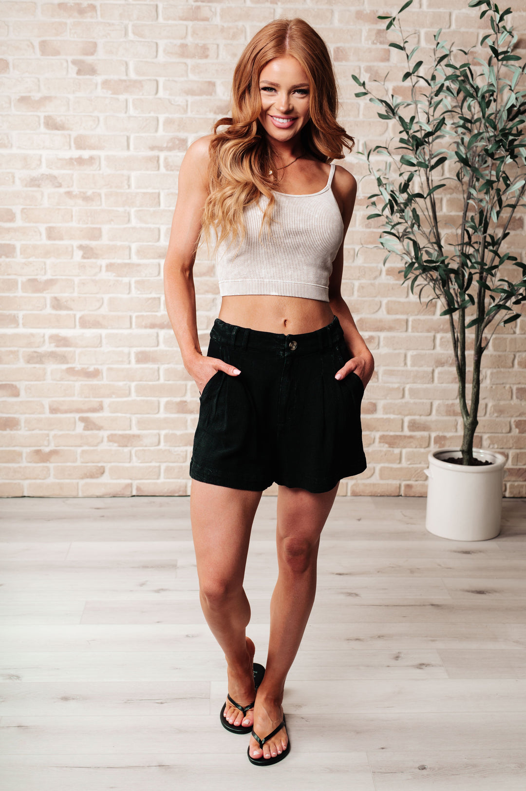 Mind Over Matter Pleated Shorts in Black-Shorts-Inspired by Justeen-Women's Clothing Boutique