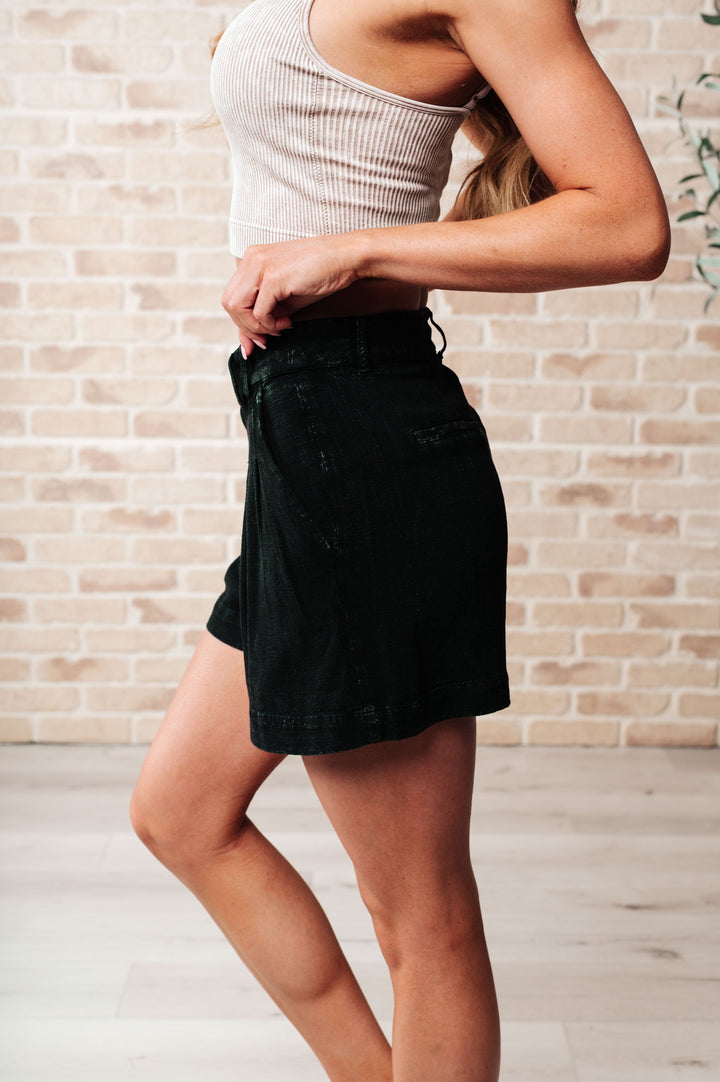 Mind Over Matter Pleated Shorts in Black-Shorts-Inspired by Justeen-Women's Clothing Boutique