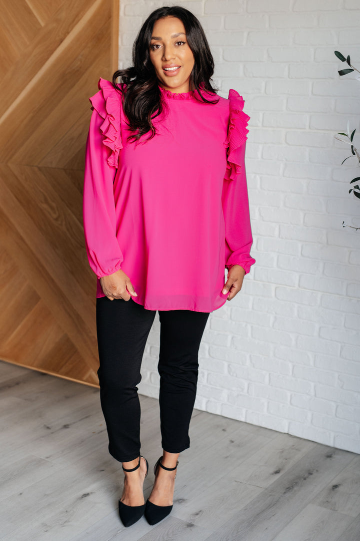 My Good Graces Ruffled Top-110 Long Sleeve Tops-Inspired by Justeen-Women's Clothing Boutique