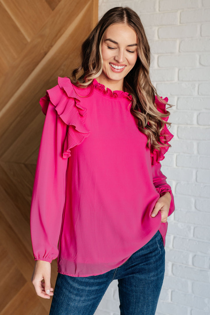 My Good Graces Ruffled Top-110 Long Sleeve Tops-Inspired by Justeen-Women's Clothing Boutique