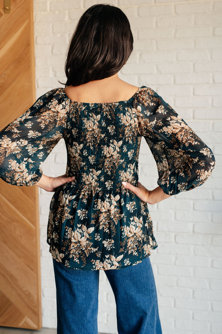 New Beginnings Square Neck Blouse-Short Sleeve Tops-Inspired by Justeen-Women's Clothing Boutique