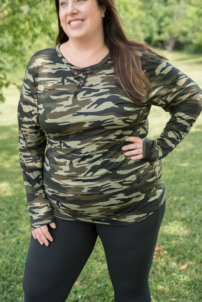 Classy in Camo Lace Top-YFW-Inspired by Justeen-Women's Clothing Boutique