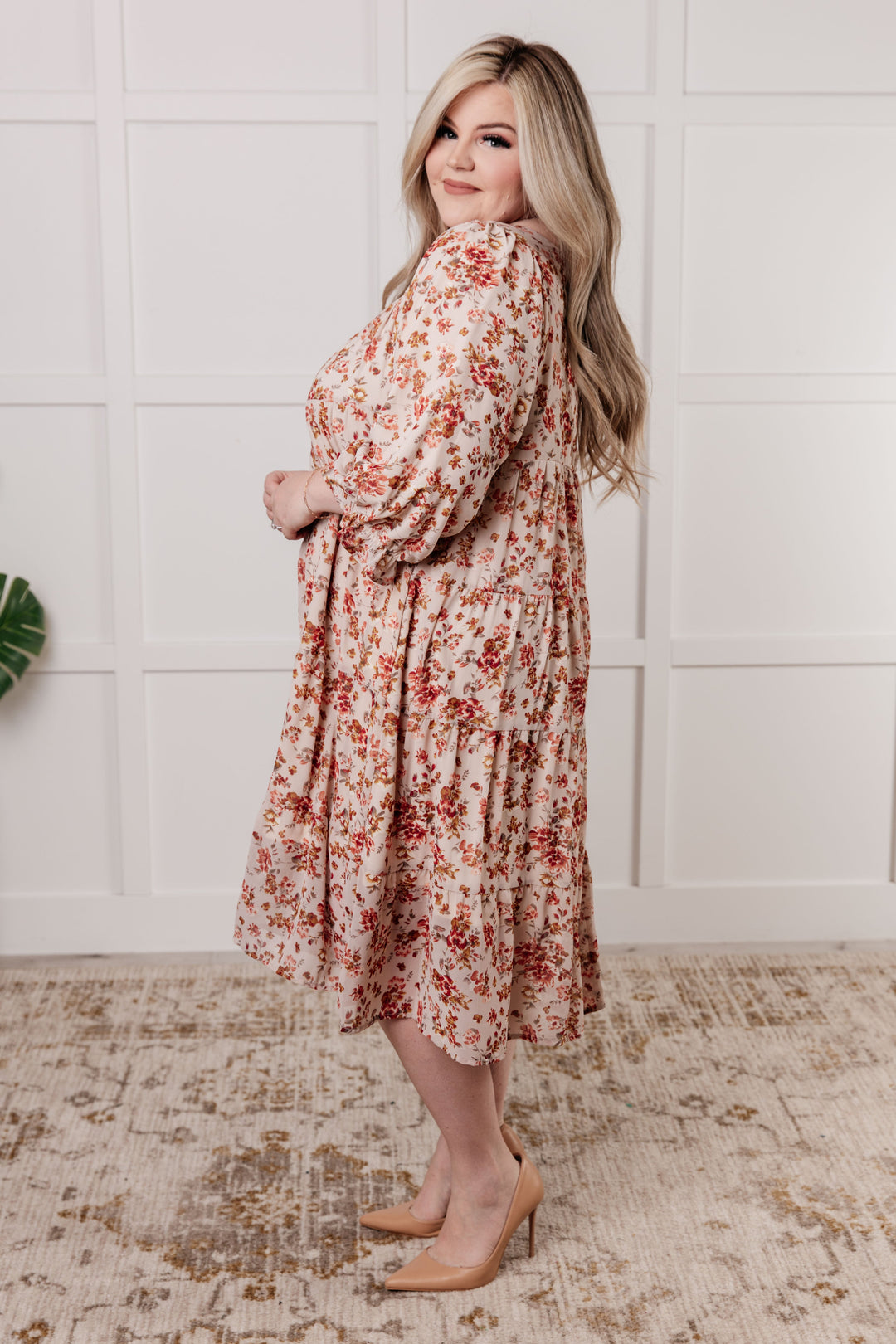 Next to You Balloon Sleeve Floral Dress-Dresses-Inspired by Justeen-Women's Clothing Boutique