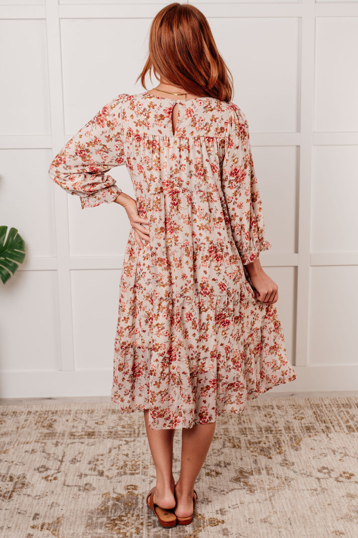 Next to You Balloon Sleeve Floral Dress-Dresses-Inspired by Justeen-Women's Clothing Boutique