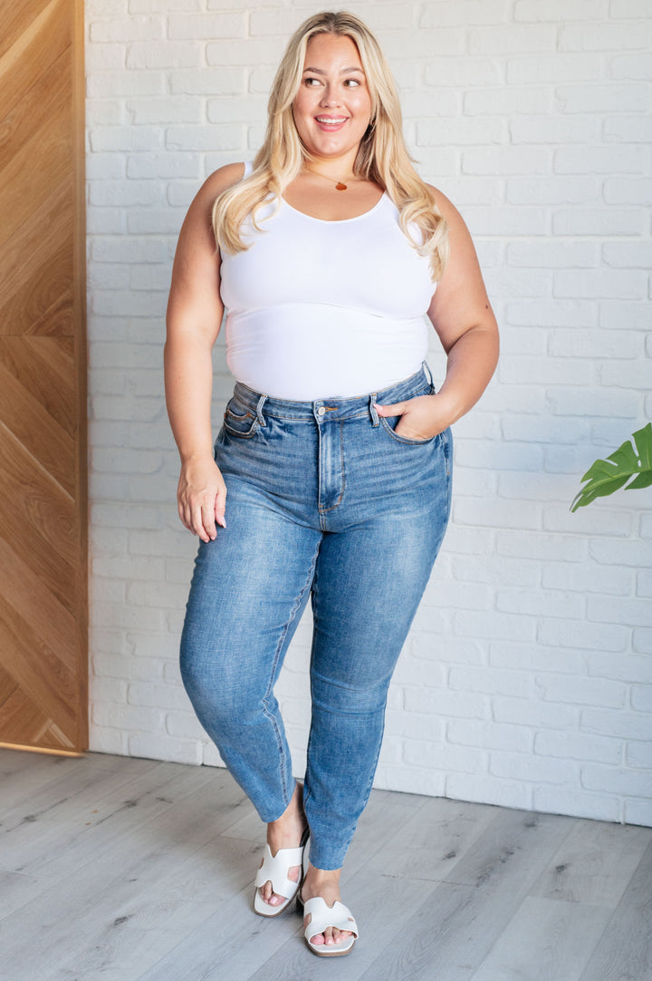 Nicole Tummy Control Skinny Jeans in Vintage Wash-Denim-Inspired by Justeen-Women's Clothing Boutique