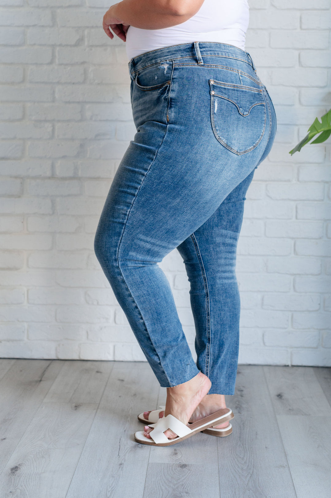 Nicole Tummy Control Skinny Jeans in Vintage Wash-Denim-Inspired by Justeen-Women's Clothing Boutique