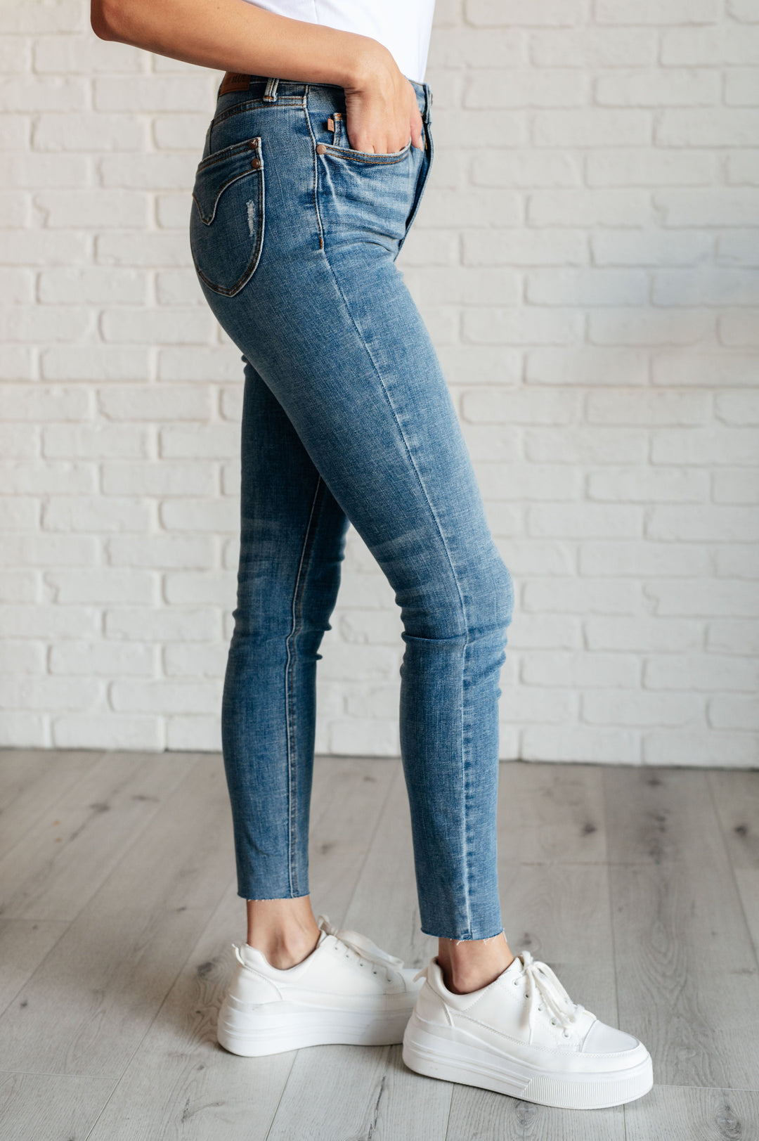 Nicole Tummy Control Skinny Jeans in Vintage Wash-Denim-Inspired by Justeen-Women's Clothing Boutique