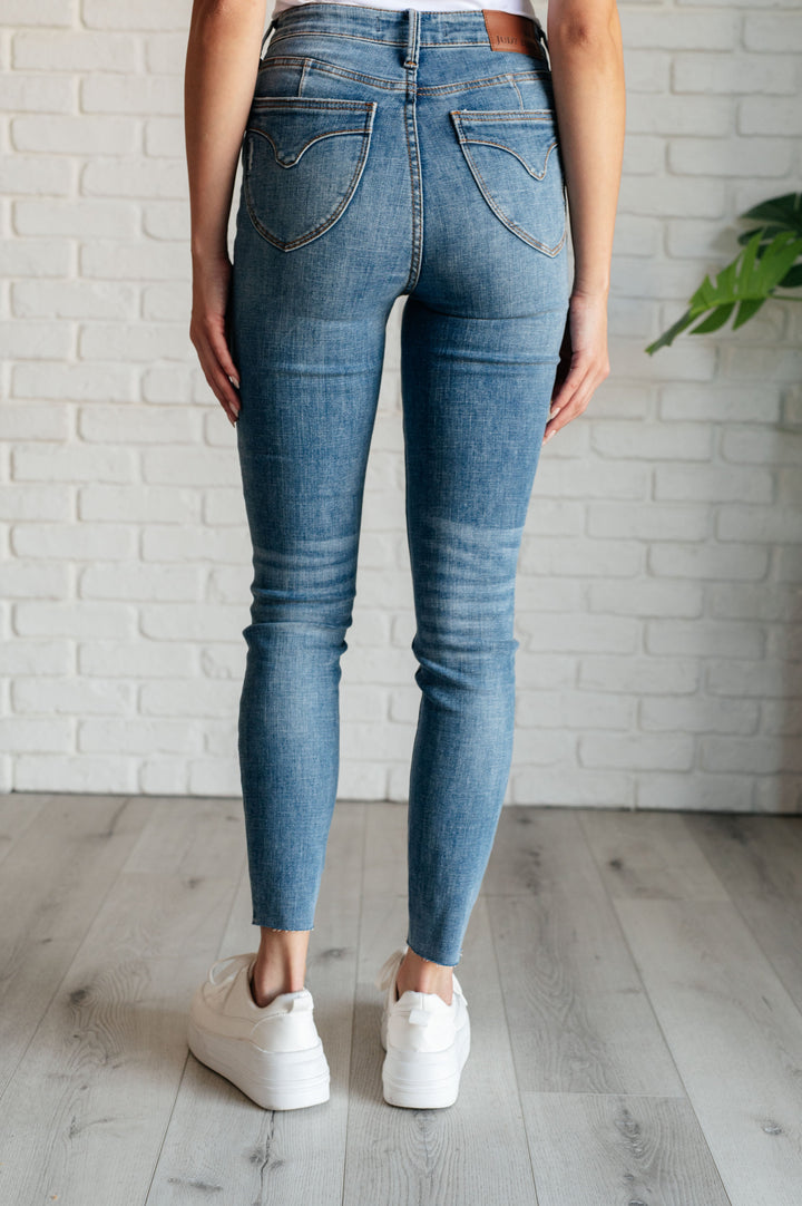 Nicole Tummy Control Skinny Jeans in Vintage Wash-Denim-Inspired by Justeen-Women's Clothing Boutique