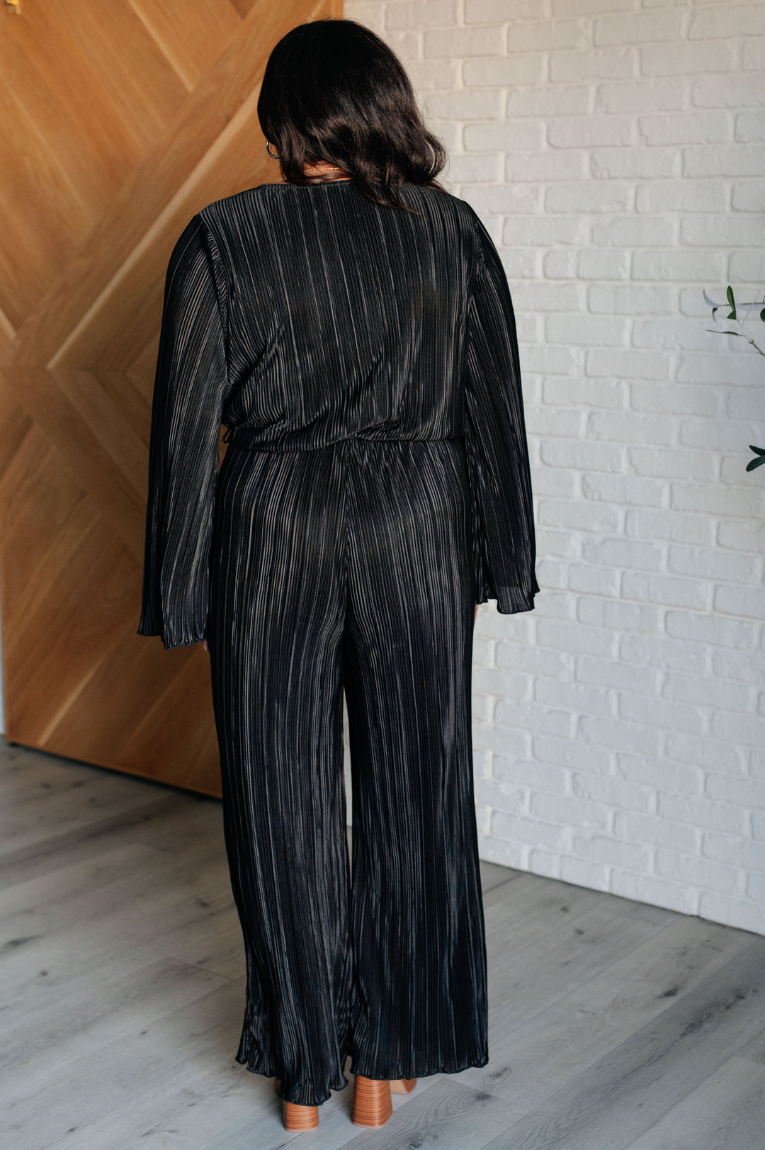 Night Out Plisse Jumpsuit-Jumpsuits & Rompers-Inspired by Justeen-Women's Clothing Boutique