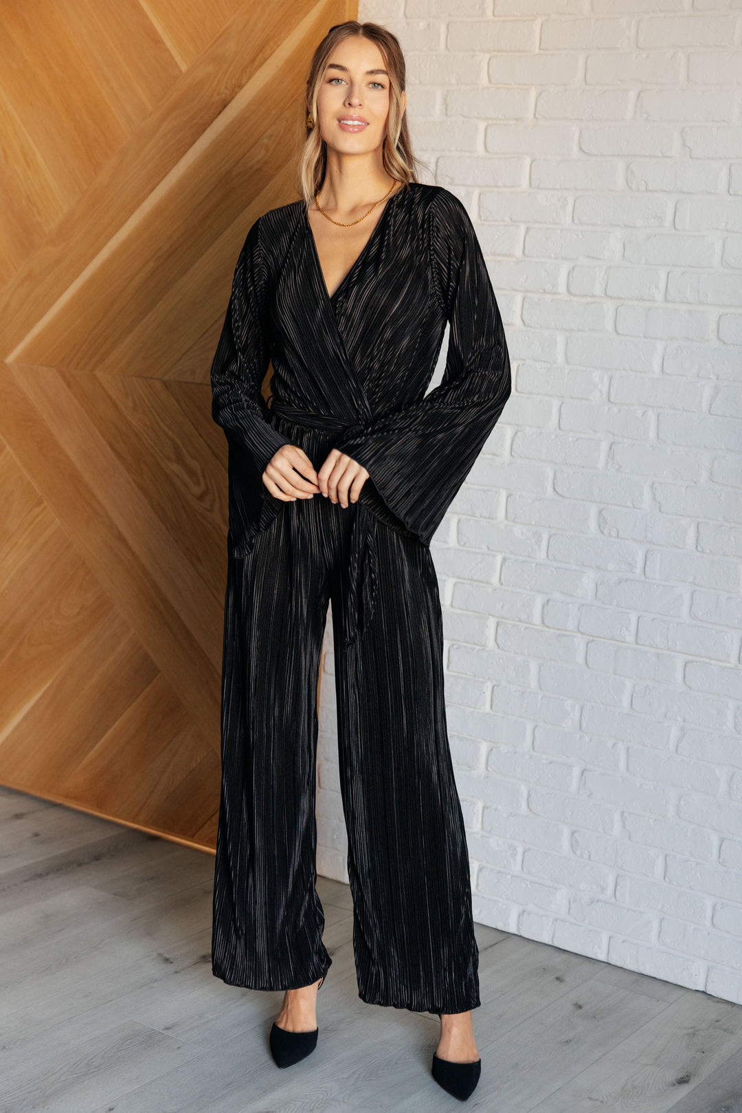 Night Out Plisse Jumpsuit-Jumpsuits & Rompers-Inspired by Justeen-Women's Clothing Boutique