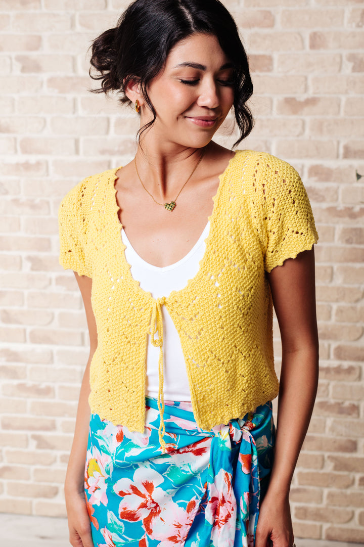 Nighttime Coffee Cardigan in Pineapple-Cardigans + Kimonos-Inspired by Justeen-Women's Clothing Boutique