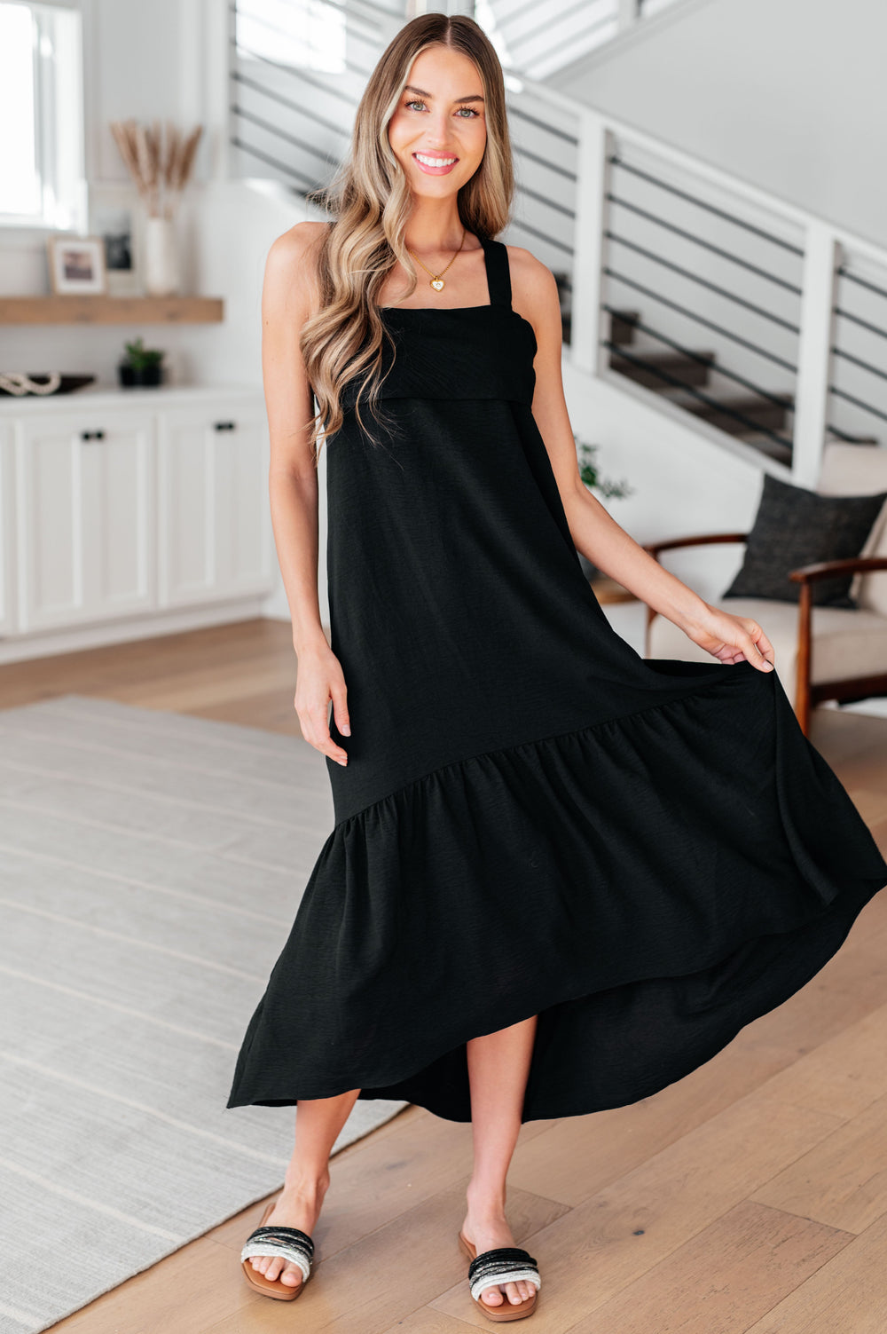 Nightlife Tie Back Maxi Dress-Dresses-Inspired by Justeen-Women's Clothing Boutique in Chicago, Illinois