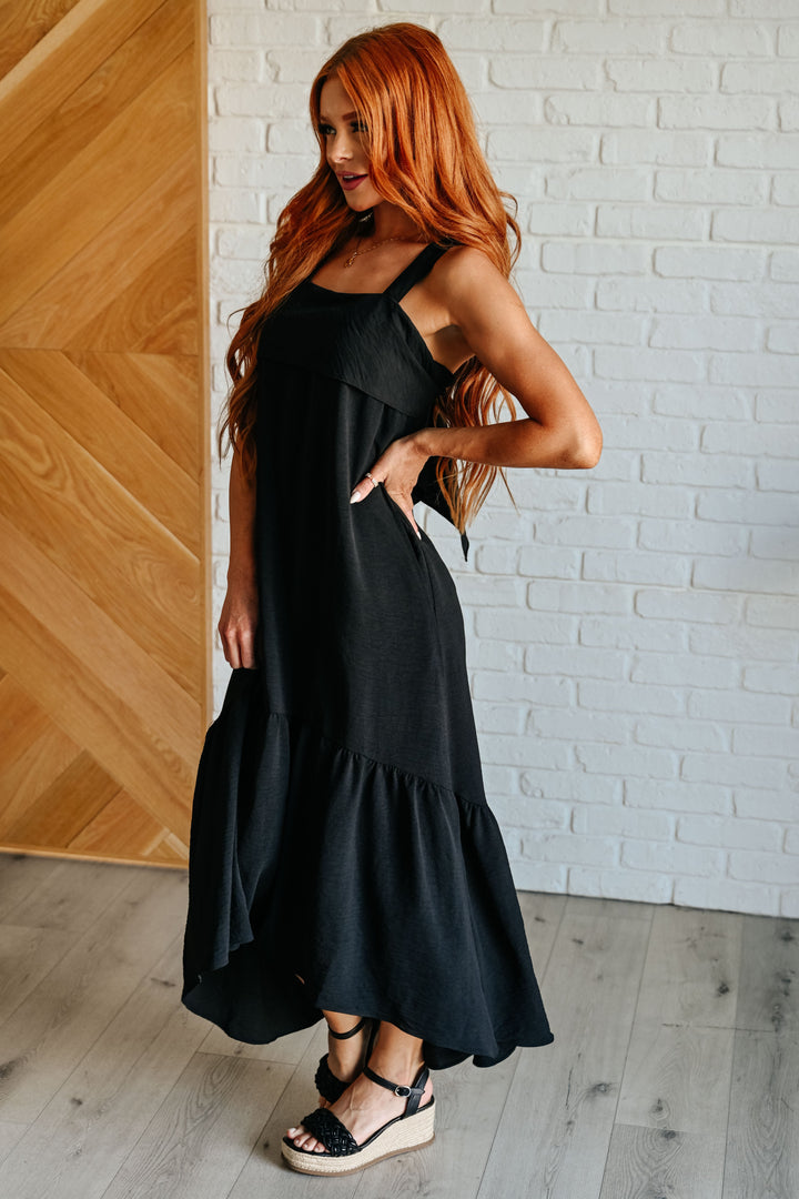 Nightlife Tie Back Maxi Dress-Dresses-Inspired by Justeen-Women's Clothing Boutique