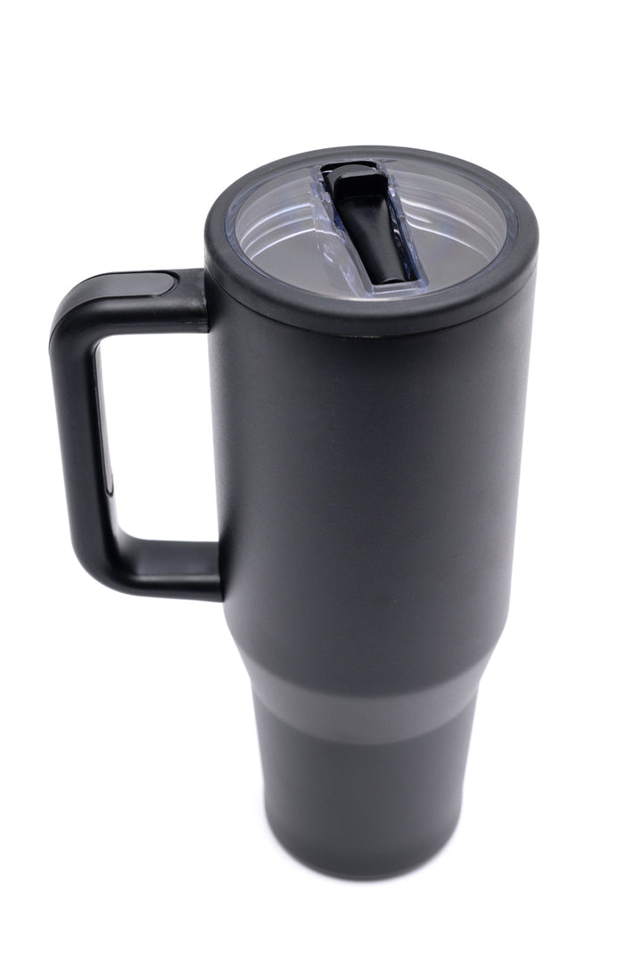 No Spill 40oz Tumbler in Black-220 Beauty/Gift-Inspired by Justeen-Women's Clothing Boutique