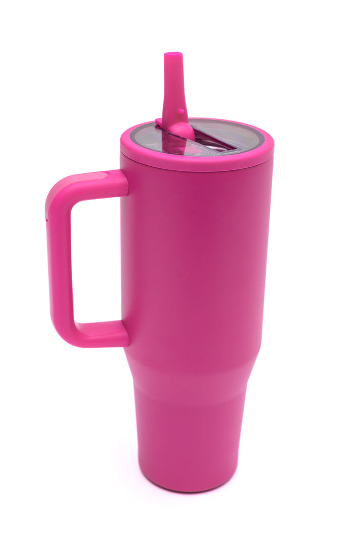 No Spill 40oz Tumbler in Hot Pink-220 Beauty/Gift-Inspired by Justeen-Women's Clothing Boutique