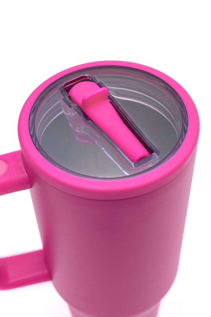 No Spill 40oz Tumbler in Hot Pink-220 Beauty/Gift-Inspired by Justeen-Women's Clothing Boutique