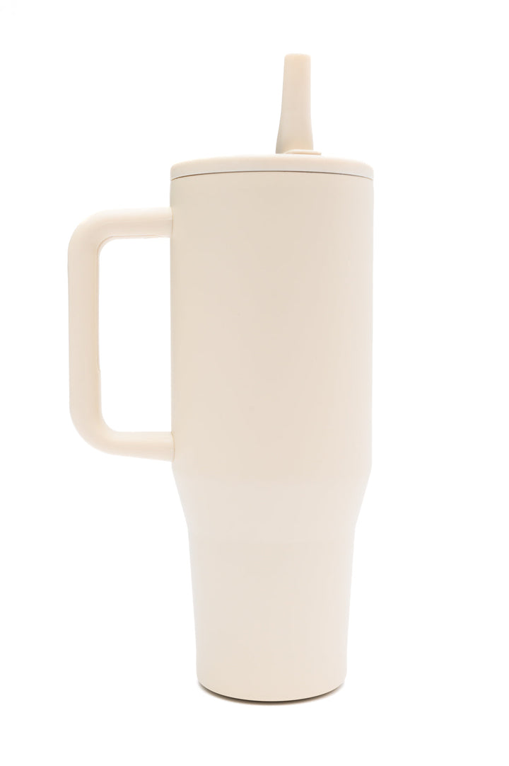 No Spill 40oz Tumbler in Off White-220 Beauty/Gift-Inspired by Justeen-Women's Clothing Boutique