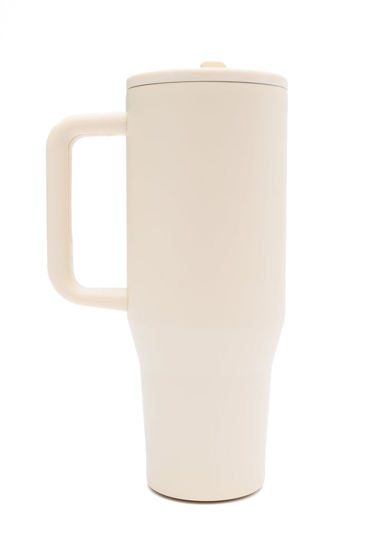 No Spill 40oz Tumbler in Off White-220 Beauty/Gift-Inspired by Justeen-Women's Clothing Boutique