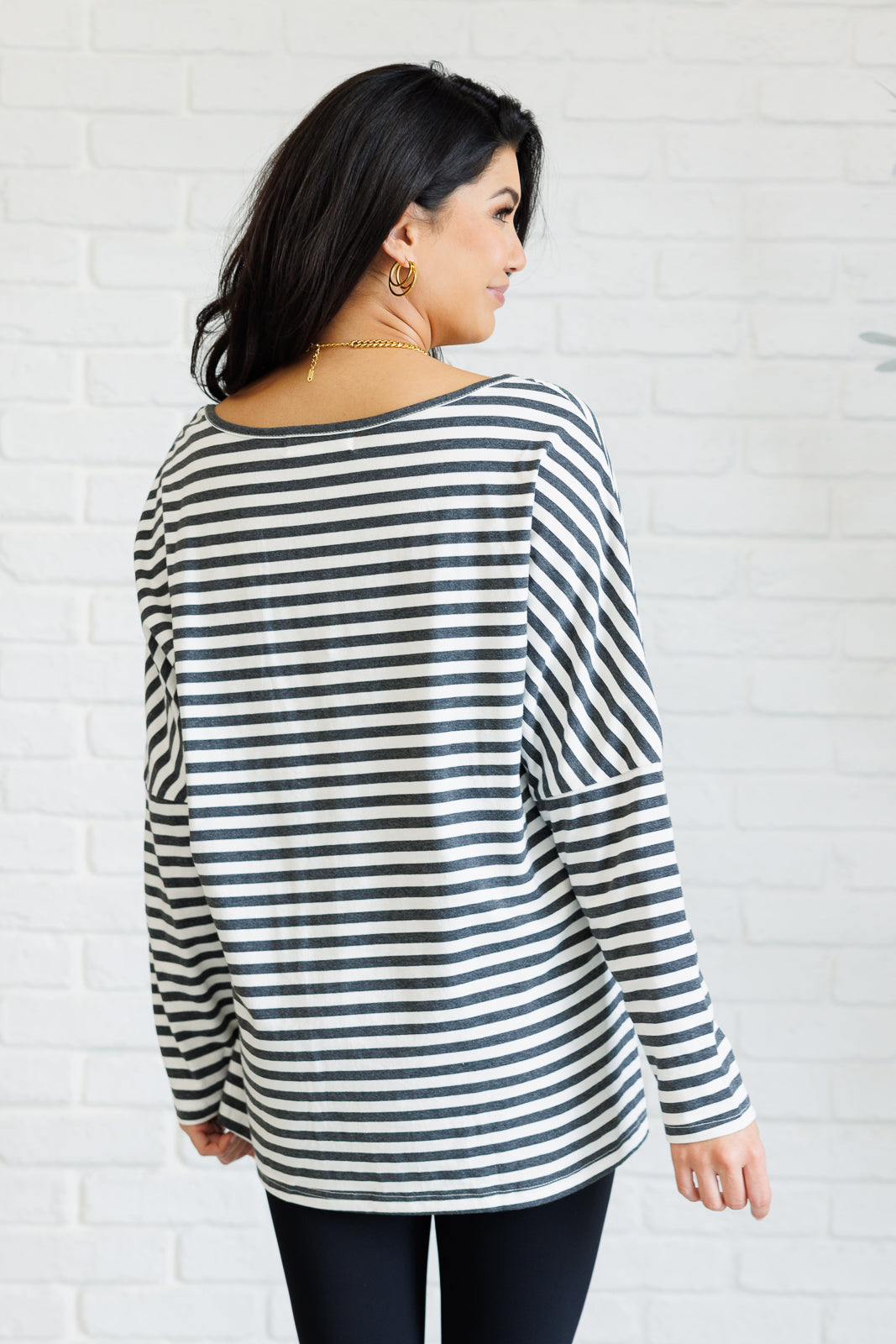 Obviously Mine Striped Oversized Top-110 Long Sleeve Tops-Inspired by Justeen-Women's Clothing Boutique