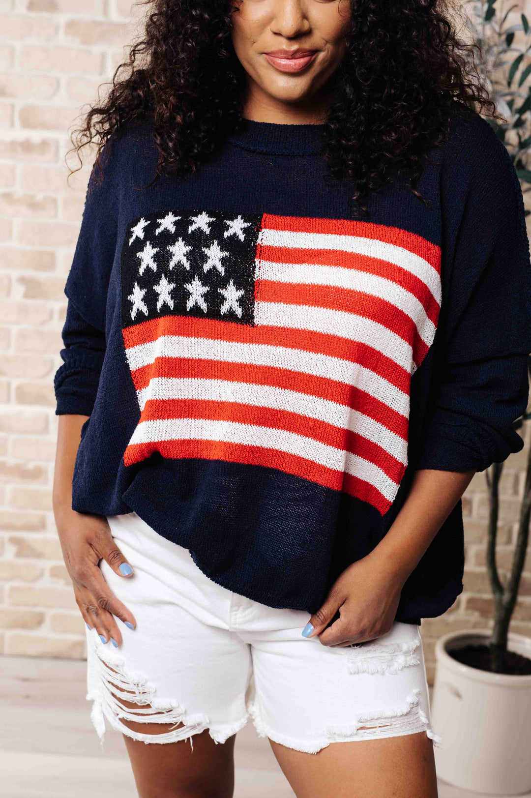 Oh Say Can You See Lightweight Pullover-Sweaters/Sweatshirts-Inspired by Justeen-Women's Clothing Boutique