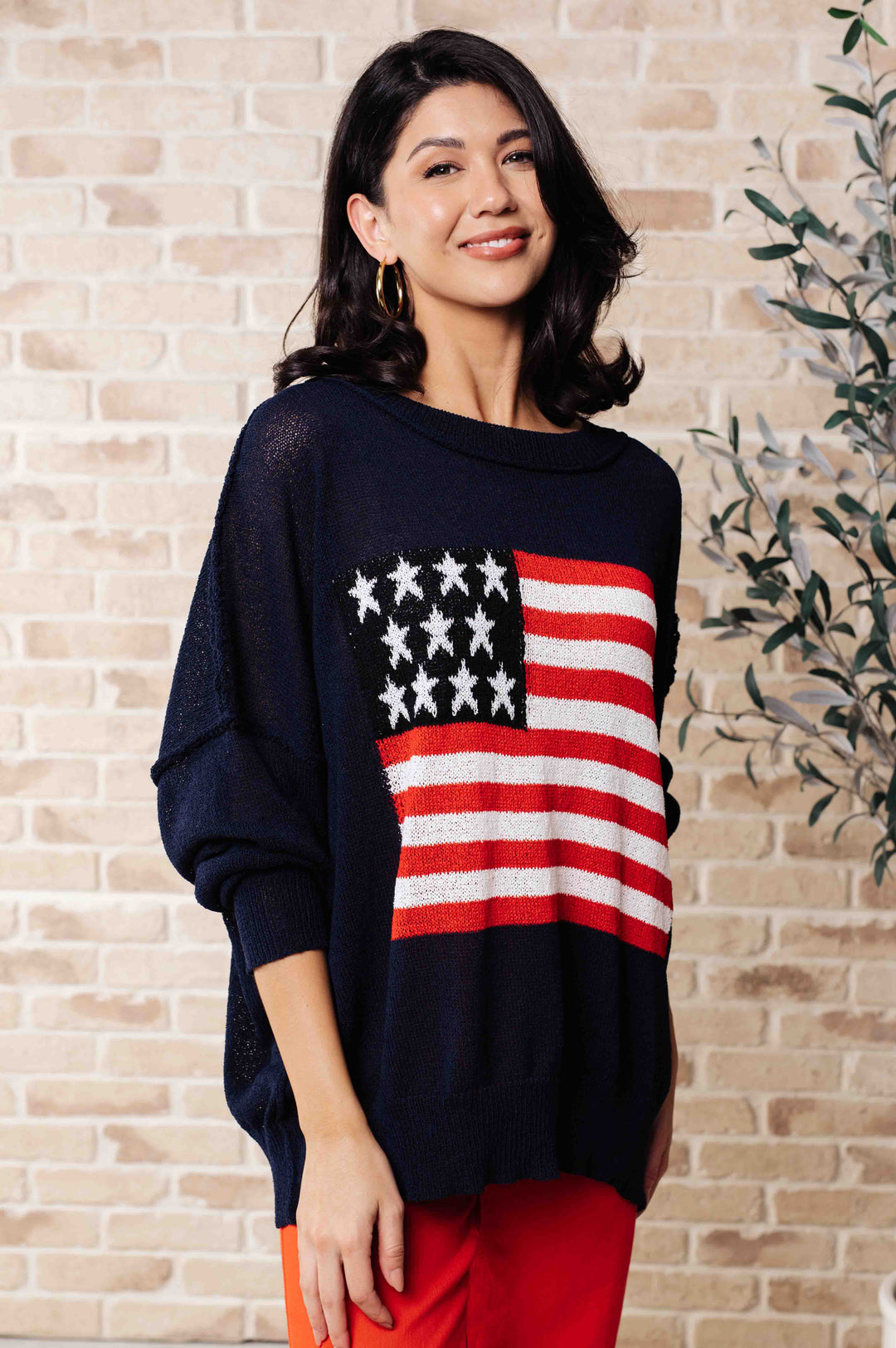 Oh Say Can You See Lightweight Pullover-Sweaters/Sweatshirts-Inspired by Justeen-Women's Clothing Boutique