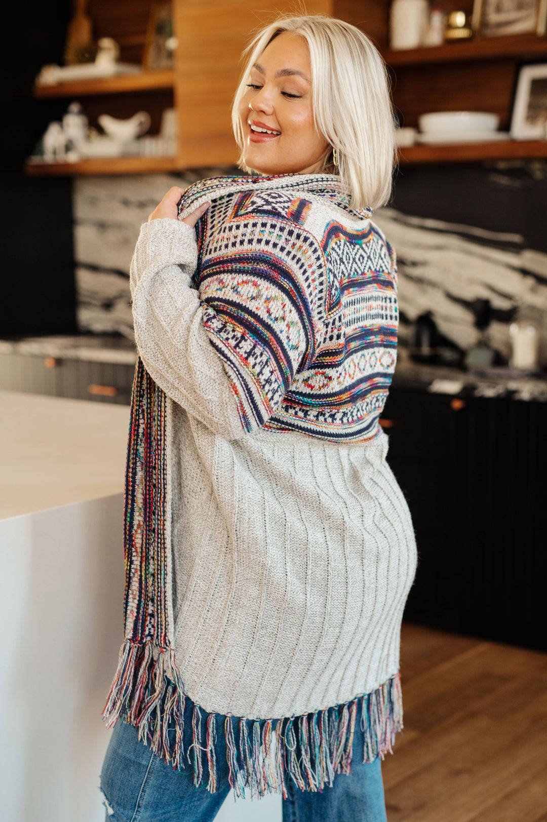 Oh So Lucky Fringe Cardigan-Cardigans + Kimonos-Inspired by Justeen-Women's Clothing Boutique