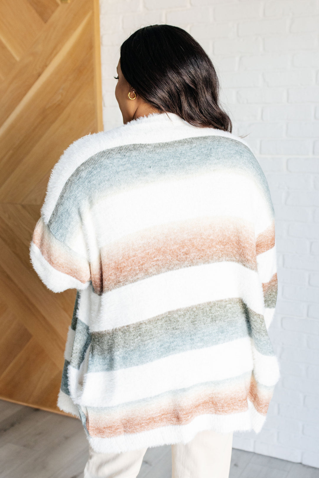 Ombre Feelings Striped Cardigan-Cardigans + Kimonos-Inspired by Justeen-Women's Clothing Boutique