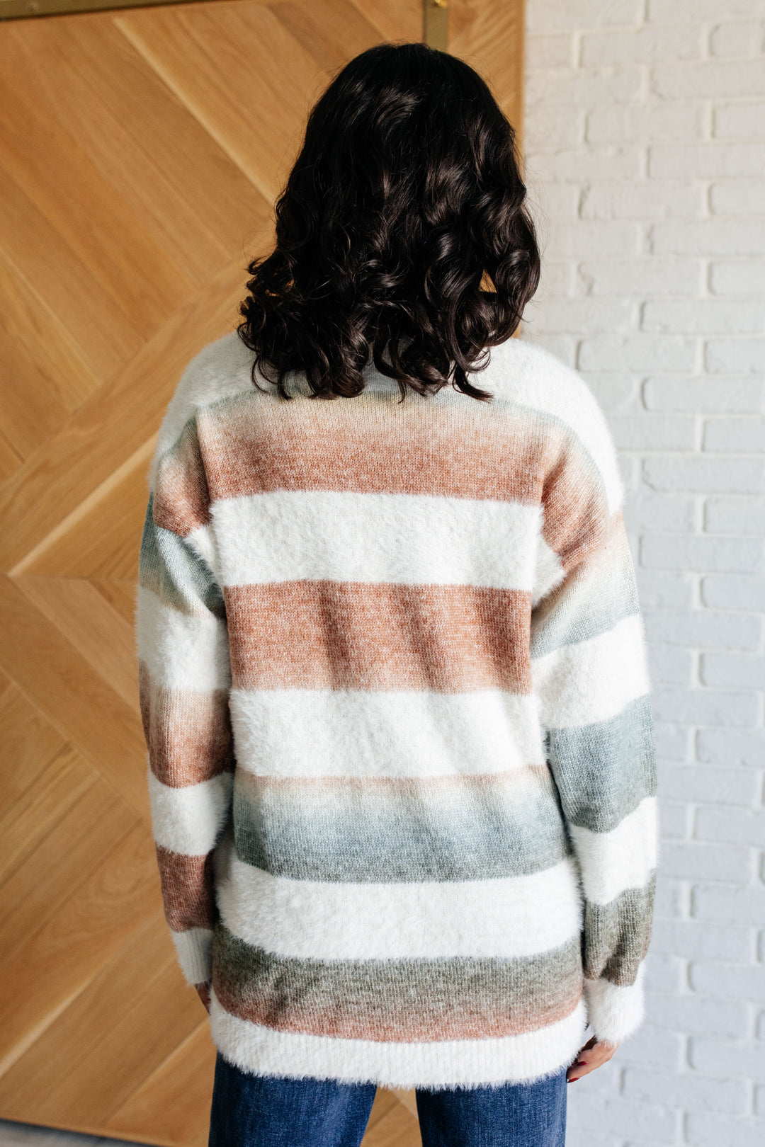 Ombre Feelings Striped Cardigan-Cardigans + Kimonos-Inspired by Justeen-Women's Clothing Boutique