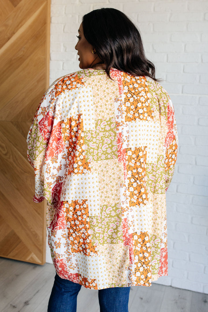 Patchwork of Feelings Mixed Floral Kimono-Cardigans + Kimonos-Inspired by Justeen-Women's Clothing Boutique