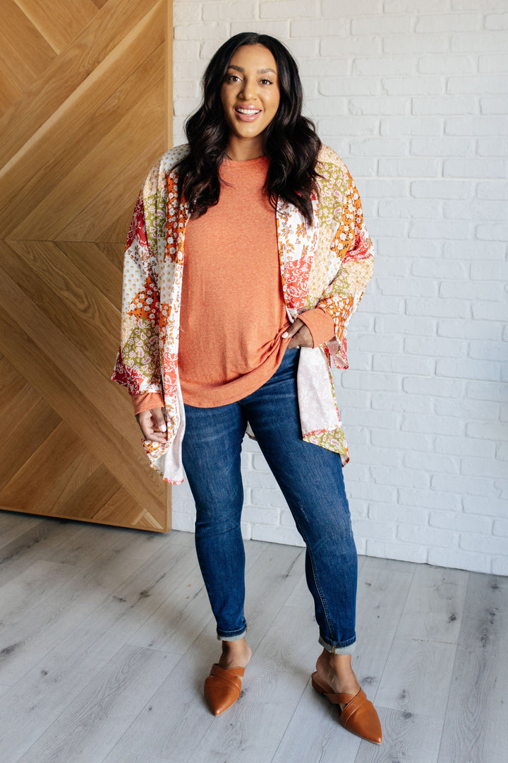 Patchwork of Feelings Mixed Floral Kimono-Cardigans + Kimonos-Inspired by Justeen-Women's Clothing Boutique