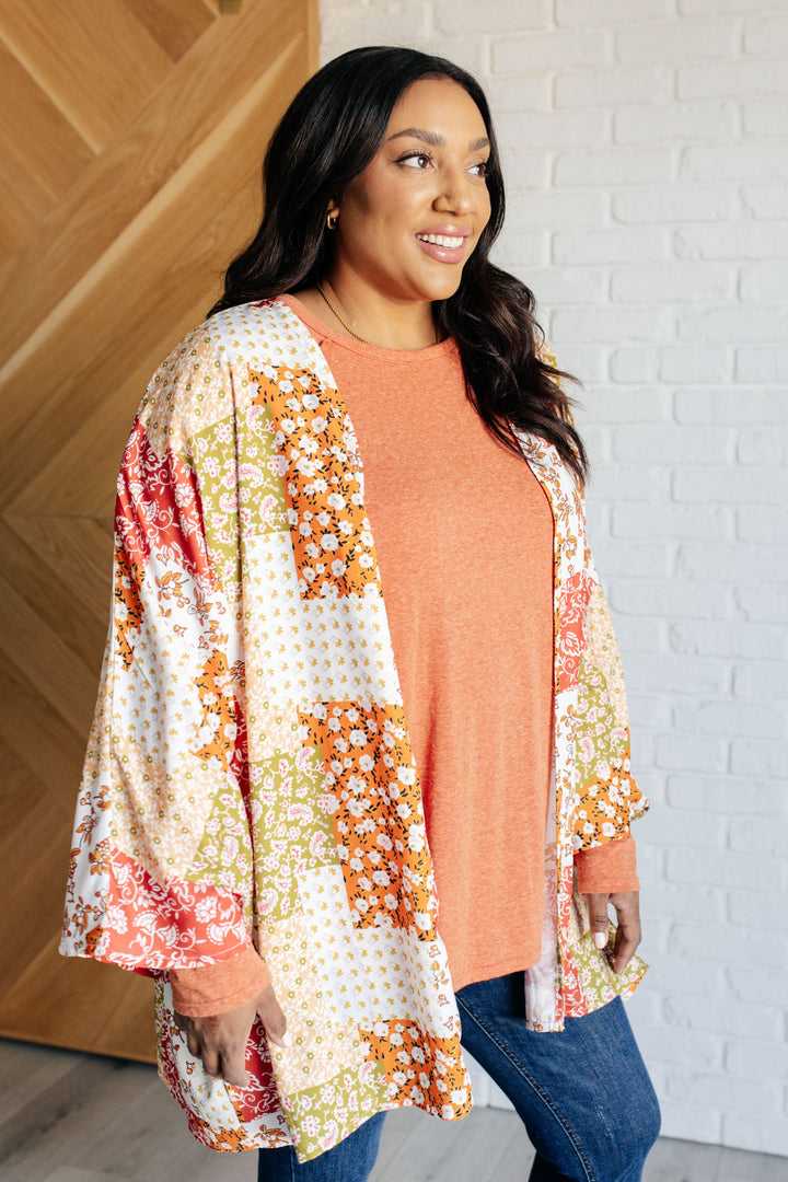 Patchwork of Feelings Mixed Floral Kimono-Cardigans + Kimonos-Inspired by Justeen-Women's Clothing Boutique