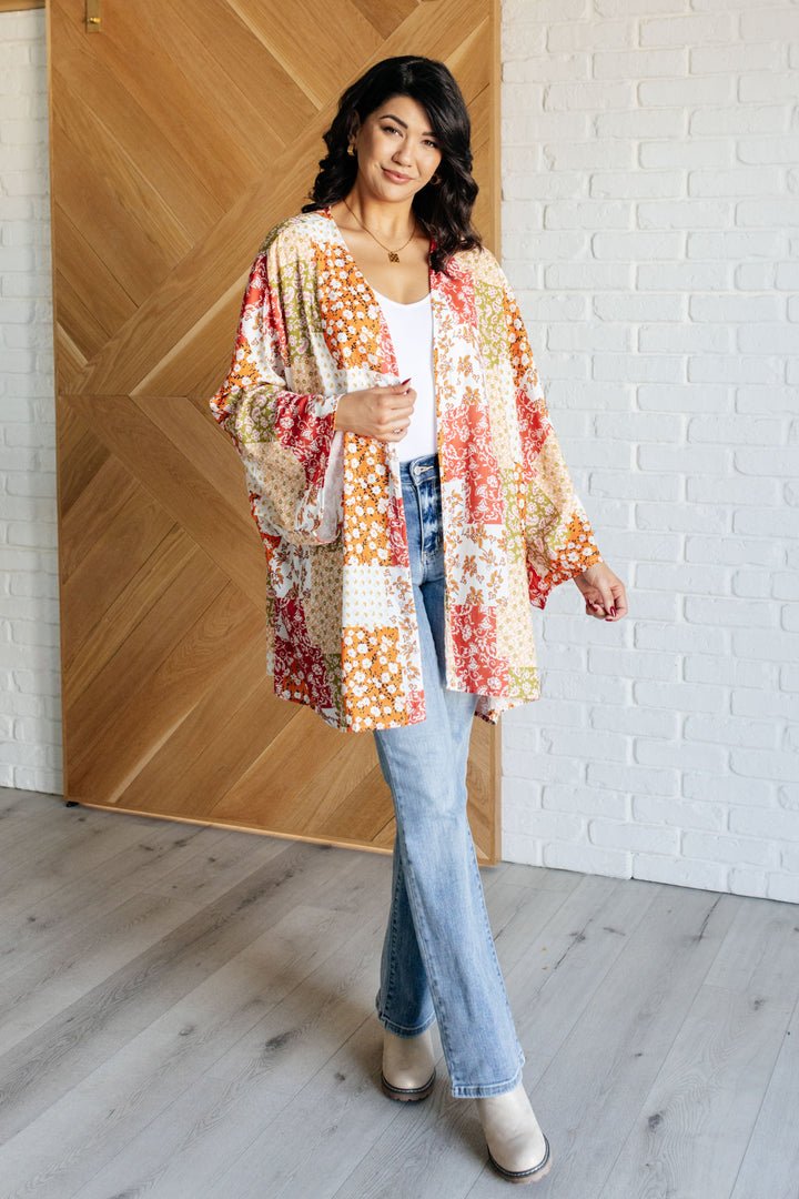 Patchwork of Feelings Mixed Floral Kimono-Cardigans + Kimonos-Inspired by Justeen-Women's Clothing Boutique