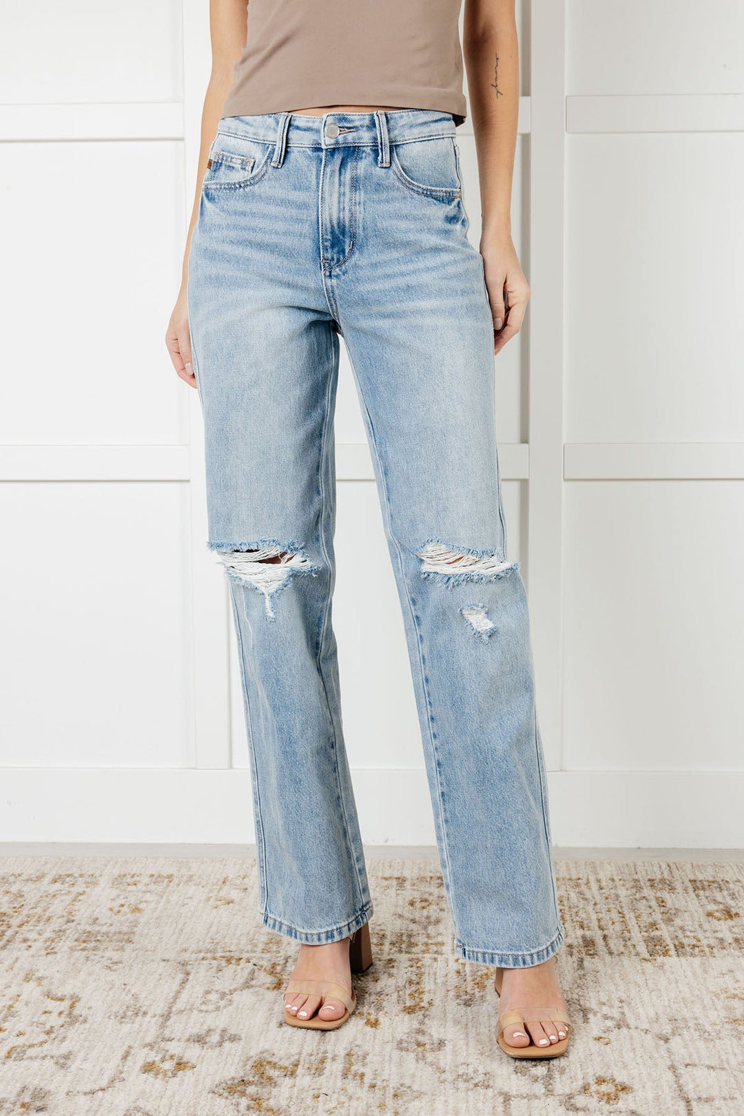 Patricia High Rise Rigid Magic 90's Straight Jeans-Denim-Inspired by Justeen-Women's Clothing Boutique