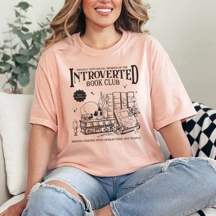 Introverted Book Club Graphic Tee-Womens-Inspired by Justeen-Women's Clothing Boutique