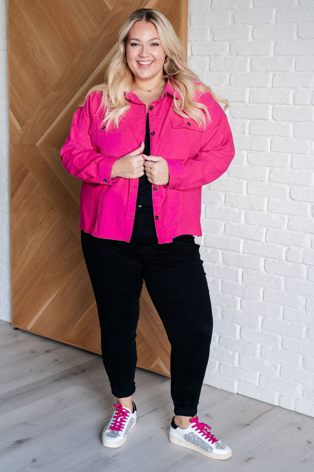 Perfect Pop of Pink Jacket-Outerwear-Inspired by Justeen-Women's Clothing Boutique