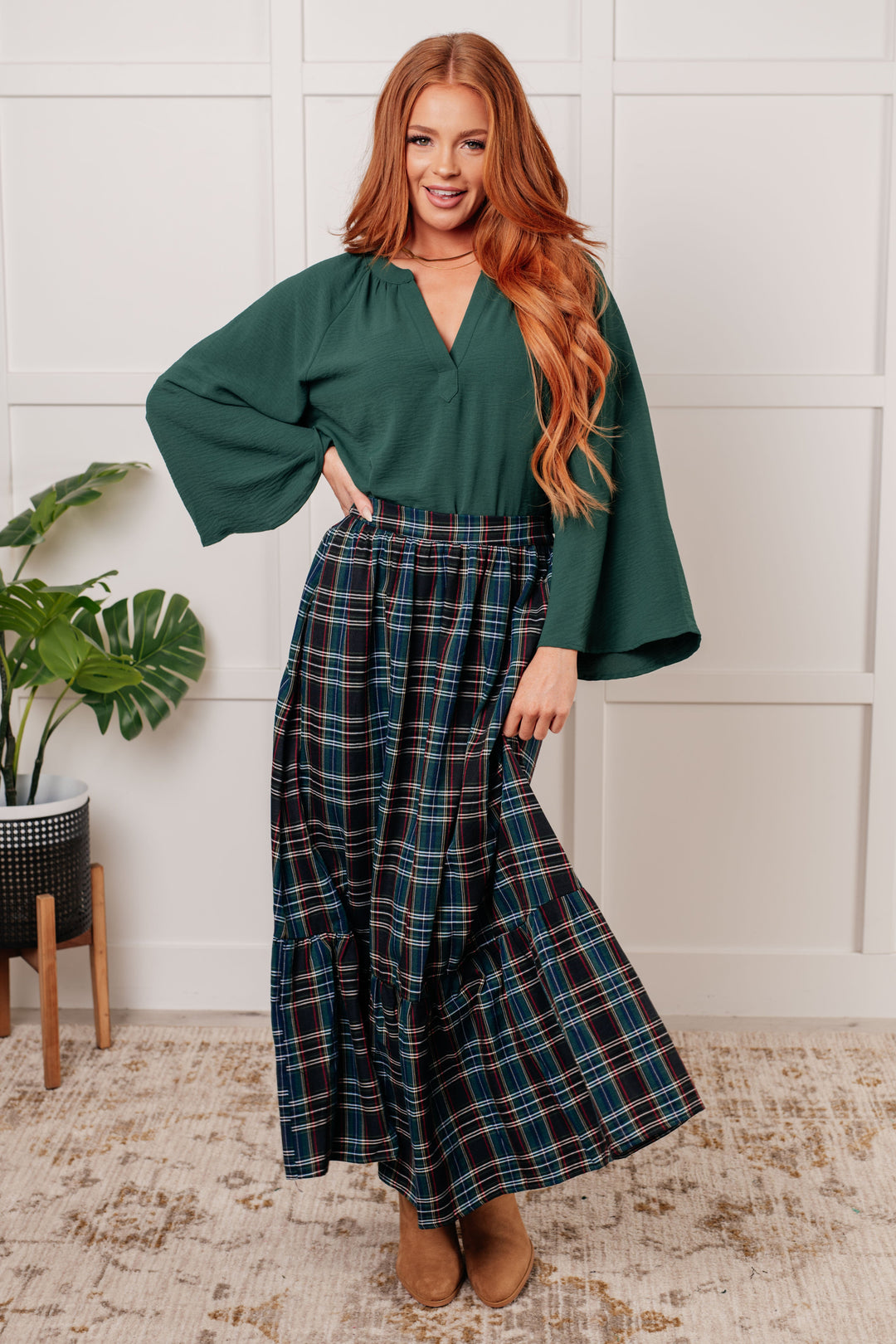 Plaid Perfection Maxi Skirt-Skirts-Inspired by Justeen-Women's Clothing Boutique